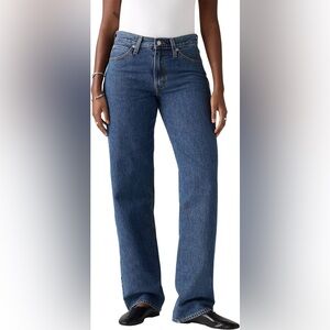 Levi's Blue High-Rise Wide-Leg Jeans